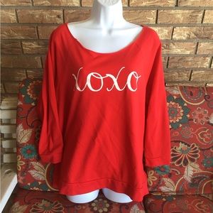 XOXO Valentine Top Sz L/XL